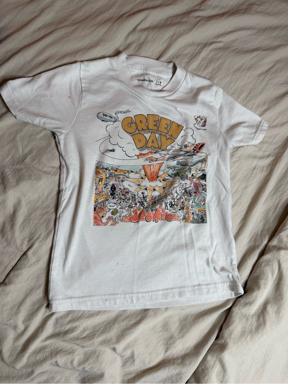 Green Day 'Dookie' Graphic Abercrombie Kids White Tee